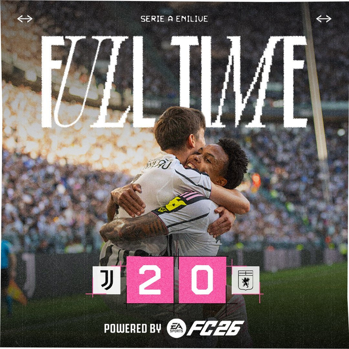 尤文图斯主场力克热那亚 卡卢卢首发打满全场